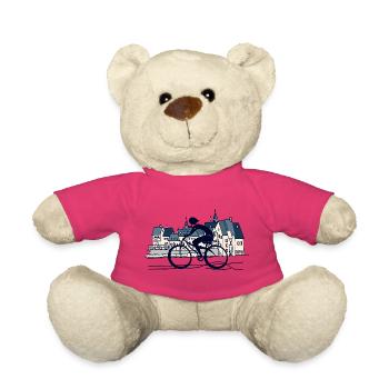 Cyclist - Teddy Bear - pink - Front