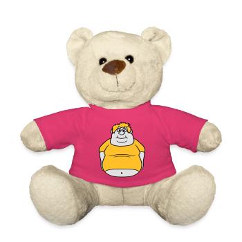 kreis ball mann fett dick clipart comic cartoon lu - Teddy - Pink - Vorne