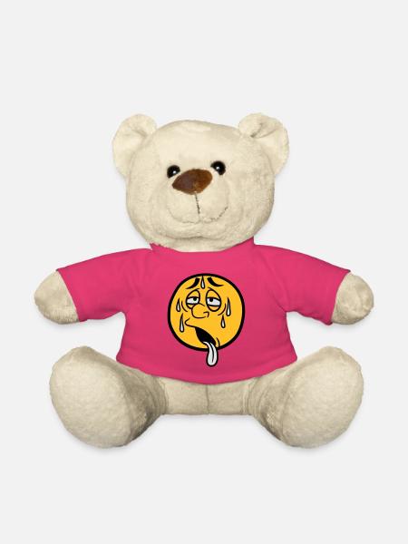 gesicht comic cartoon kreis rund erschoepft sonne - Teddy - Pink