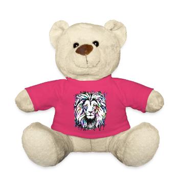 Lion coloré - Löwenkopf Streetart - Graffiti - Nounours - rose - Devant