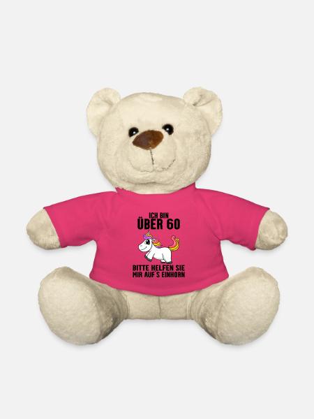 60. Geburtstag Frau 60 Jahre Einhorn - Teddy - Pink