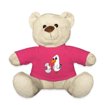 Mouette avec bébé Mouette - Nounours - rose - Devant
