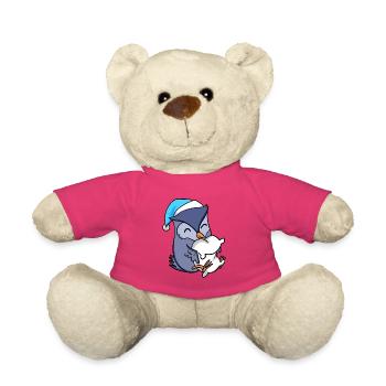 Hibou avec oreiller et bonnet de couchage - Nounours - rose - Devant