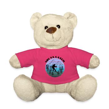 Ski Ya Later - Skiing Winter Sports - Teddy - Pink - Vorne