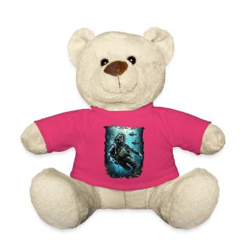 Plongeurs avec poisson - Nounours - rose - Devant