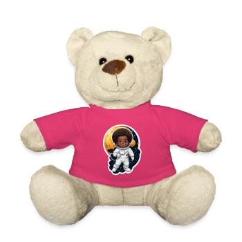 Kinder astronaut mit Mondhintergrund - Teddy - Pink - Vorne