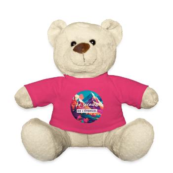 Psaumes 121 | Verset de la Bible | Chrétien - Nounours - rose - Devant