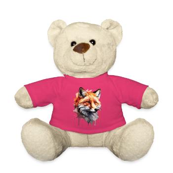 Renard mignon - Nounours - rose - Devant