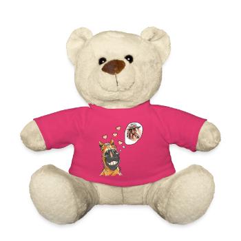 Stallion Horse Mare Love Relationship Horses - Teddy Bear - pink - Front