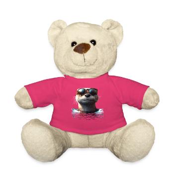 Loutre Loutre de mer Loutre Loutre Martre amour Loutre mignonne - Nounours - rose - Devant