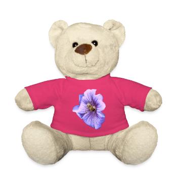 Violette Blüte mit Biene - Teddy - Pink - Vorne