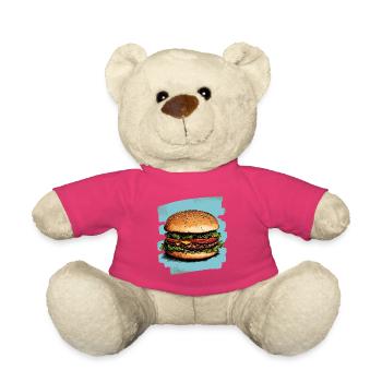 Burger Rétro - Nounours - rose - Devant