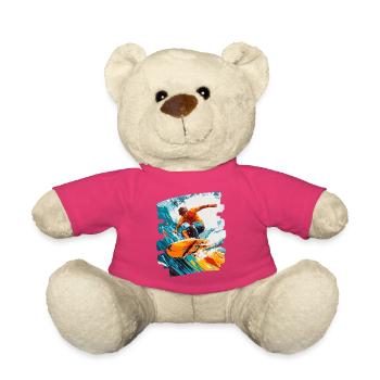 Surfeur Surf Planche de surf Surf - Nounours - rose - Devant