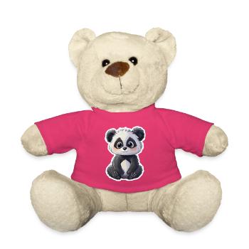 Ours panda mignon - Nounours - rose - Devant