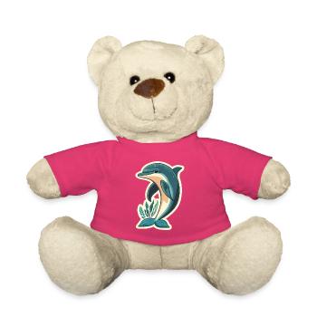 Dauphin - Nounours - rose - Devant