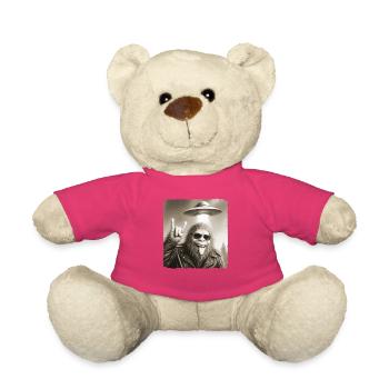 Rock, Rocker, Musique Rock, Main Rock, OVNI Bigfoot - Nounours - rose - Devant