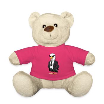 Eleganter Adler im Anzug - Teddy - Pink - Vorne