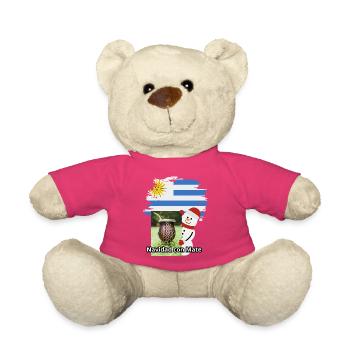 Christmas Celebration with Mate and Snowman - Teddy Bear - pink - Front