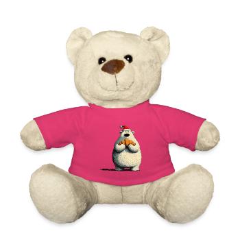 Ours polaire de Noël avec croissant - Nounours - rose - Devant
