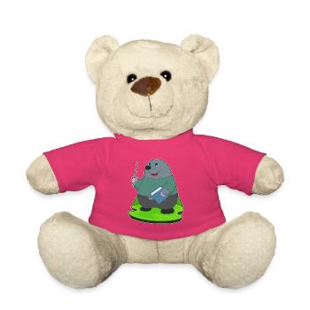 Mole Teacher Book School - Teddy Bear - pink - Front