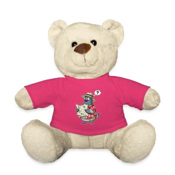 Pigeon de voyage avec carte dans le style d’Hawaï Geocatcher - Nounours - rose - Devant