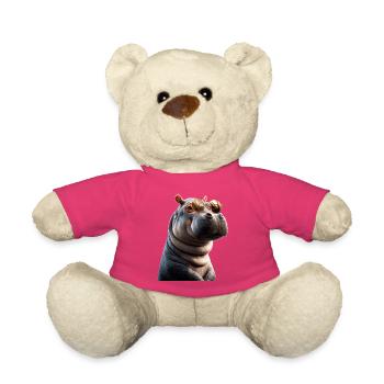 Nilpferd Flusspferd Mama Hippopotamus Cooles Hippo - Nounours - rose - Devant