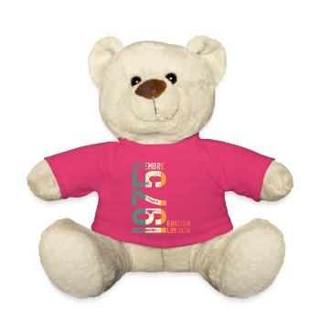 December 1975 Retro Vintage Birthday Gift - Teddy Bear - pink - Front