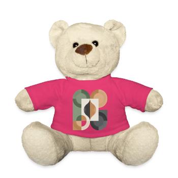 Art géométrique du cercle Yin Yang - Nounours - rose - Devant