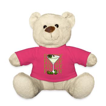 Martini Dirty Martini Lover Cocktail Olives Fi - Teddy Bear - pink - Front