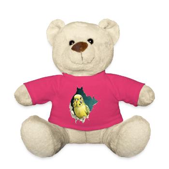 Perruche ondulée - Nounours - rose - Devant