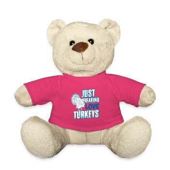 J’adore les dindes - pour les amis dindons - Nounours - rose - Devant