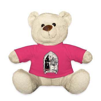 Baba Yaga Art populaire slave sombre - Nounours - rose - Devant