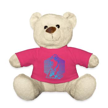 Un motif réservé au floorball - Nounours - rose - Devant