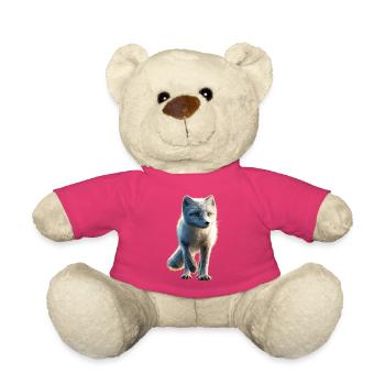 Renard arctique Renard des neiges Renard des glaces Renard blanc doux - Nounours - rose - Devant