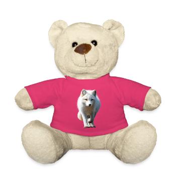 Renard arctique Renard des neiges Renard des glaces Renard blanc doux - Nounours - rose - Devant