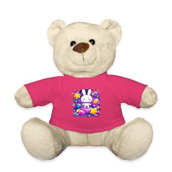 Le lapin merveilleux dans le nid d’étoiles - Nounours - rose - Devant