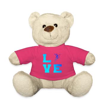 Fresh handball motif for handball for women - Teddy Bear - pink - Front