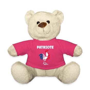 Coq Patriote Tricolore Coq français - Nounours - rose - Devant