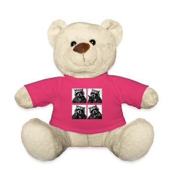 Waschbär Noir Vierfach: Sonnenbrille Zigarette - Teddy - Pink - Vorne