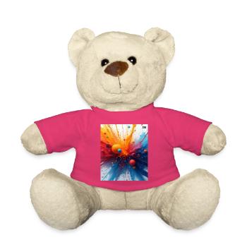 Explosion abstraite des couleurs - Nounours - rose - Devant
