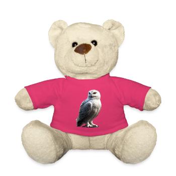 Schneeeule Weiße Eule Kauz Uhu Owl Schnee Eulen - Teddy - Pink - Vorne