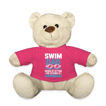 Schwimmen Sprüche Lustiges Schwimmen Geschenk - Teddy - Pink - Vorne