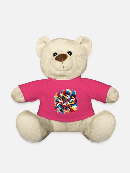Farbenwirbel Abstrakter Farbstrudel - Teddy - Pink