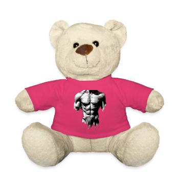 Esquisse du torse musclé masculin - Nounours - rose - Devant
