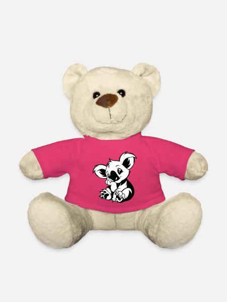 Cute koala sitting playfully - Teddy Bear - pink
