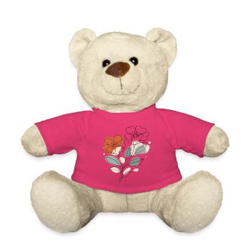 Abstraktes Blumen Muster Illustration - Teddy - Pink - Vorne