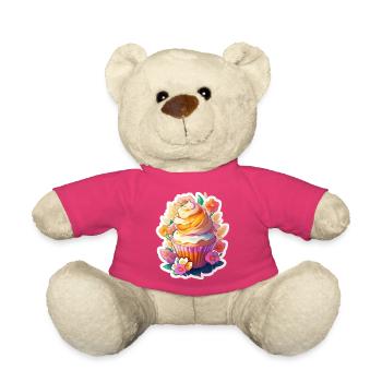 Blumen Cupcake Farbenspiel - Teddy - Pink - Vorne