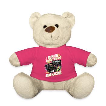 Ich lebe von Energy-Drinks und Sim-Racing - Teddy - Pink - Vorne