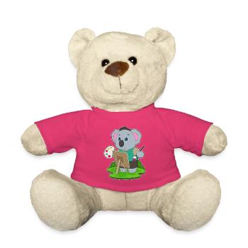 Peintre Koala Peinture au pinceau - Nounours - rose - Devant