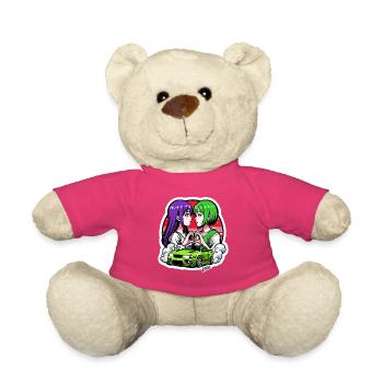 Duo néon : Heart Car Drift - Nounours - rose - Devant